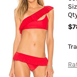 Lovers + Friends Closer Top red bikini top